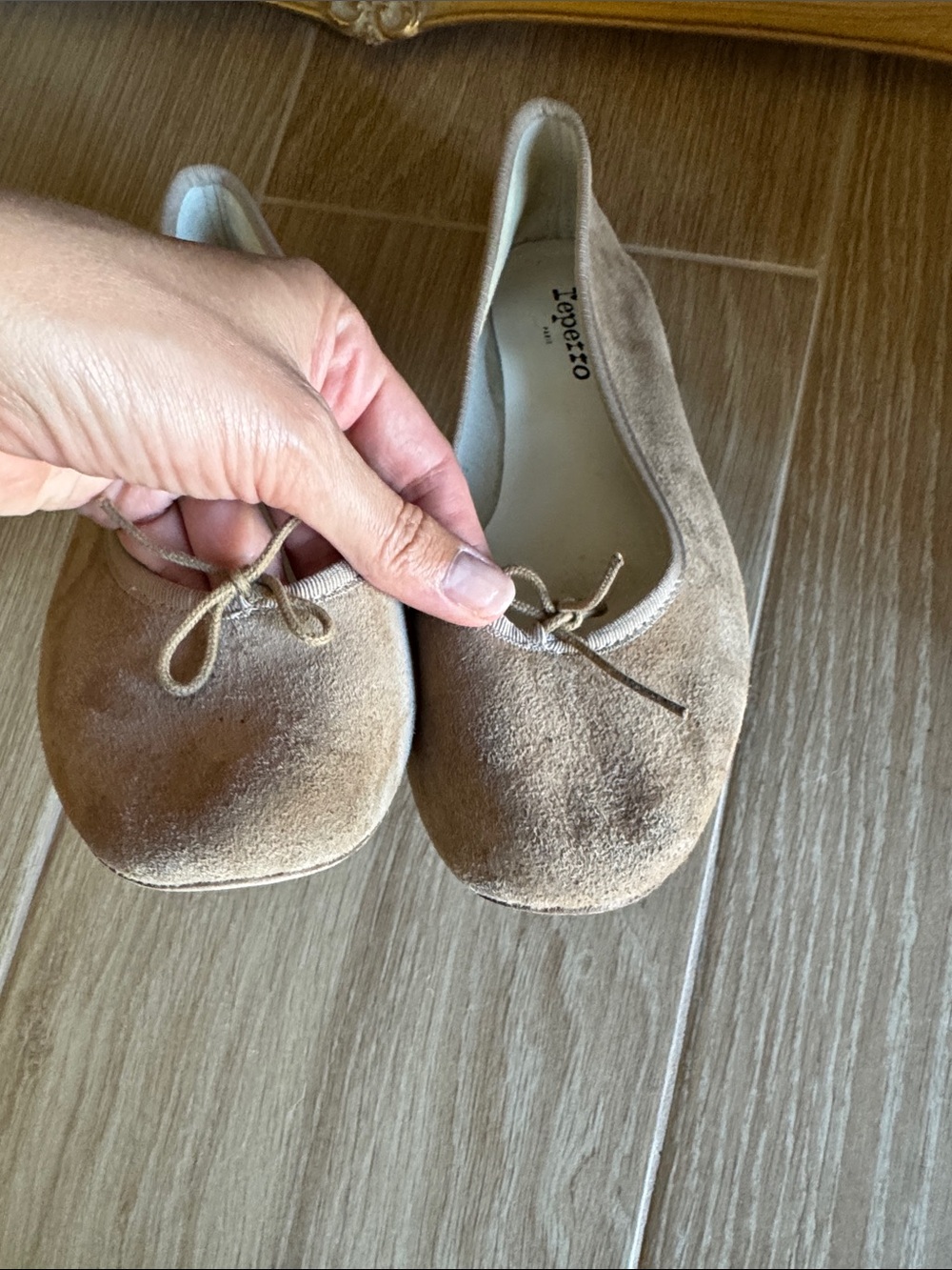 Repetto Cendrillon suede ballet flats beige taupe - Picture 6 of 10